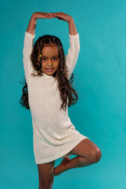 Kids Knitted Backless Dress