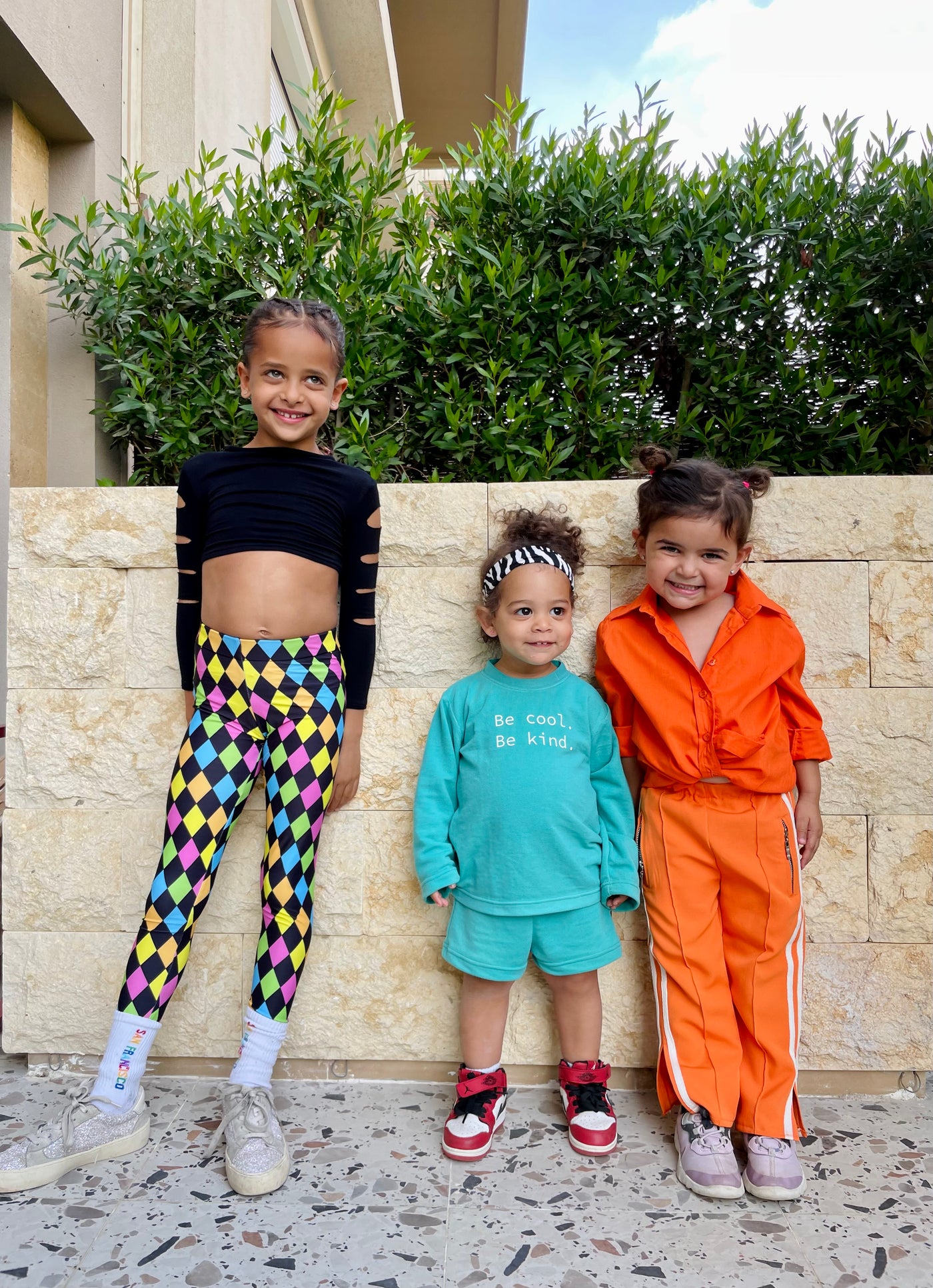 Kids Printed Turquoise Shorts Set
