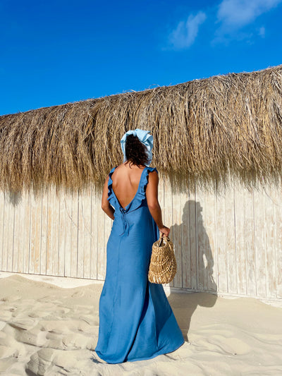 Blue Sky Backless Dress