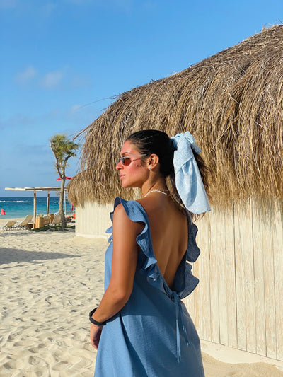 Blue Sky Backless Dress