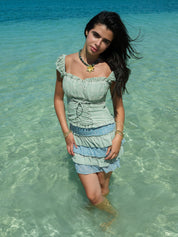 The Seafoam Paisley Top - BlueXGreen