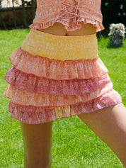 The Sunset Paisley Skirt - OrangeXPink