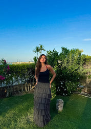 The Long Polka Dot Ya Leil Skirt