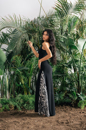 Black Zebra Side Dress