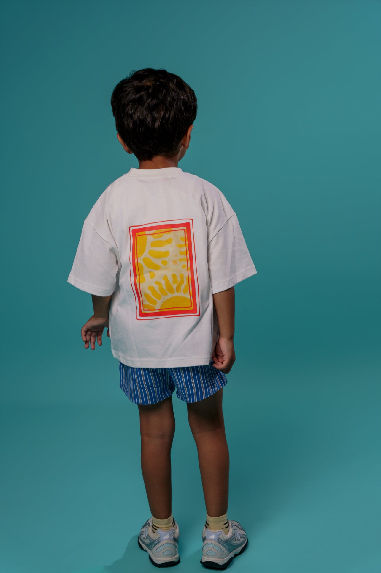 Kids Blue Lined Shorts