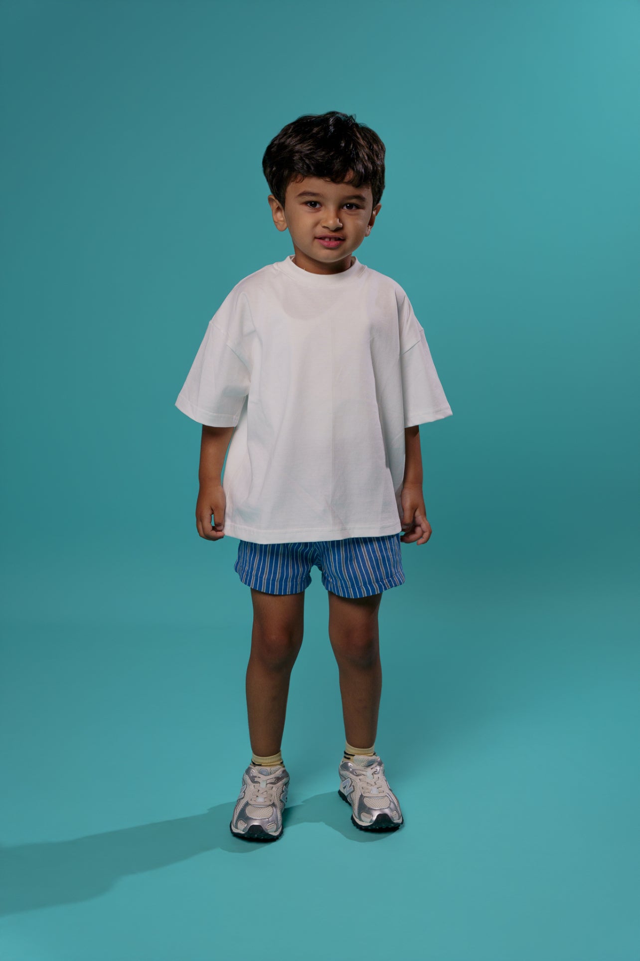 Kids Blue Lined Shorts