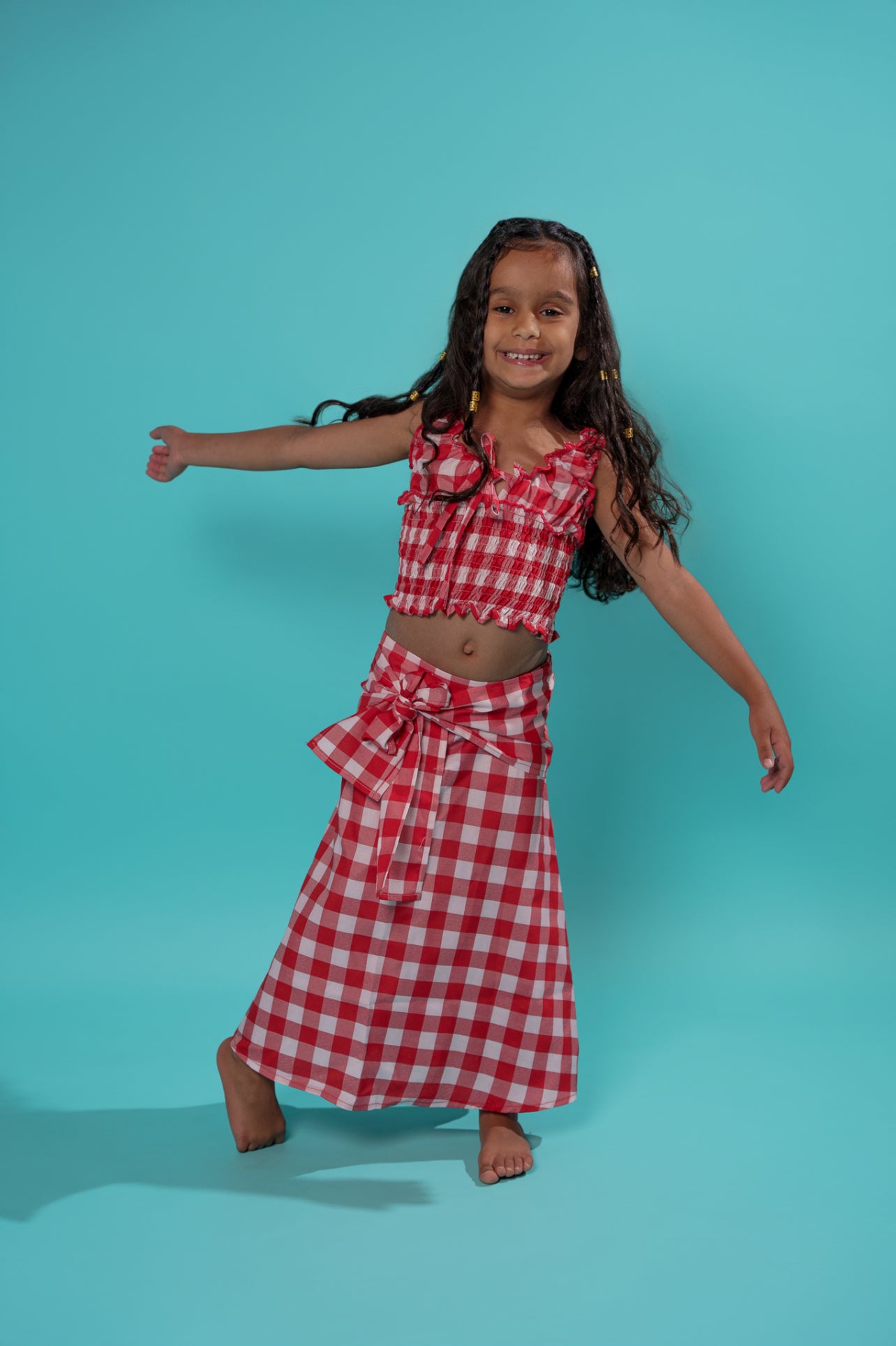 Kids Red Picnic Skirt