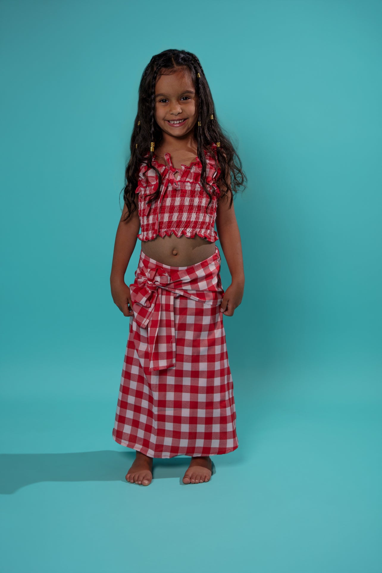 Kids Red Picnic Skirt