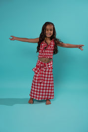 Kids Red Picnic Skirt