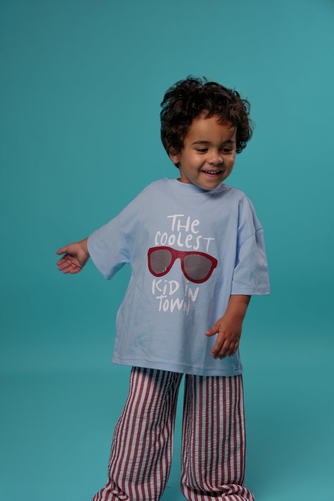 Kids Burgundy Pants With Floral Pockets