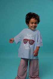 Kids Burgundy Pants With Floral Pockets
