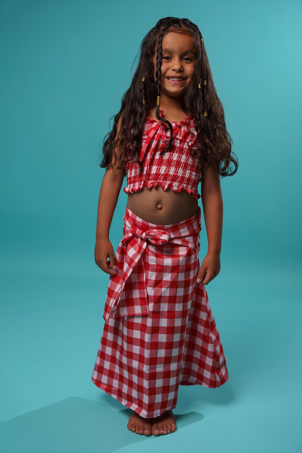 Kids Red Picnic Skirt