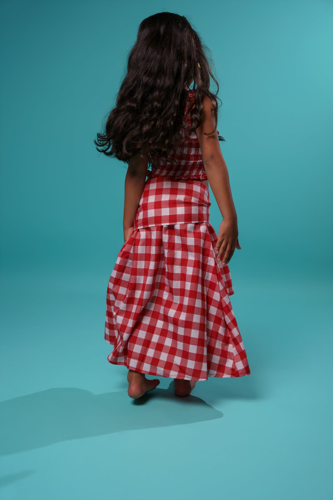Kids Red Picnic Skirt