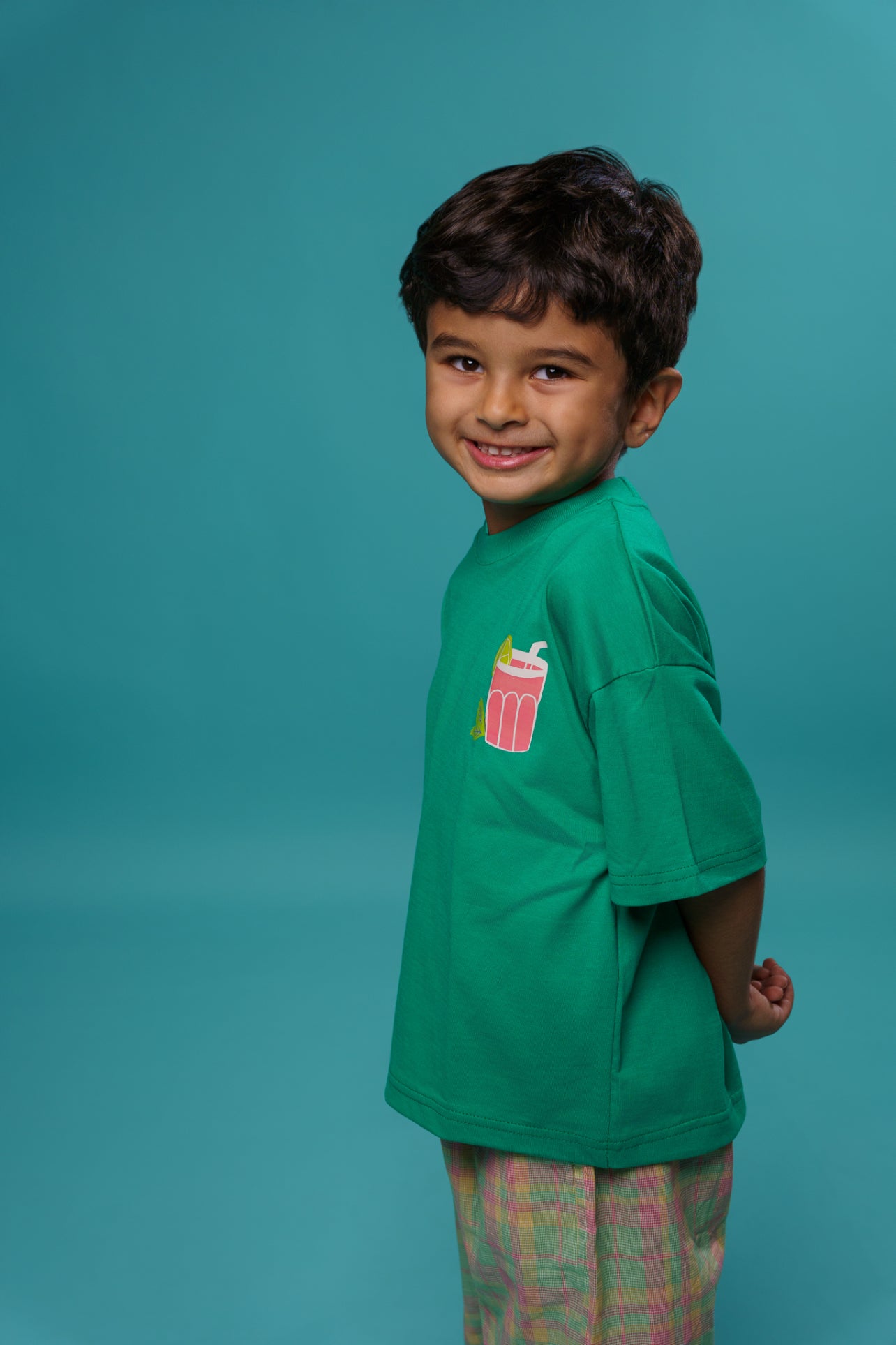 Kids Green Lemon Drink Tshirt