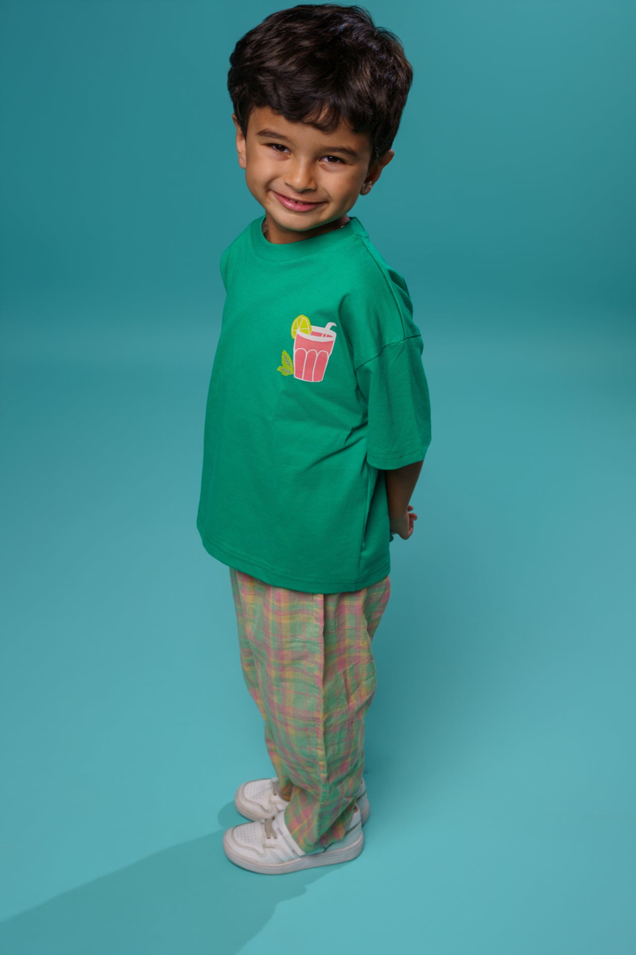 Kids Green Lemon Drink Tshirt