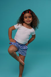 Kids White Wide Neck Top