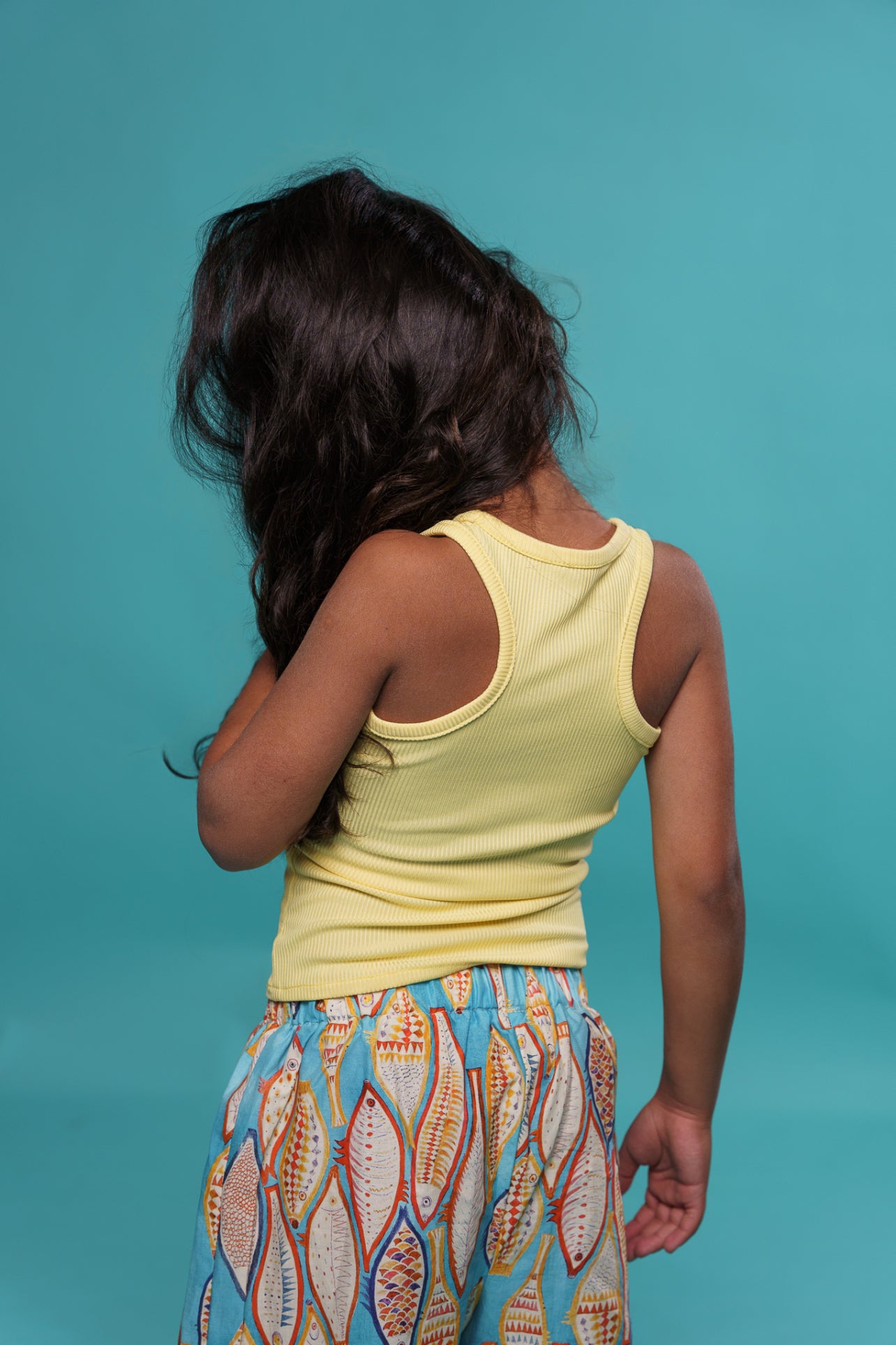Kids Yellow Beaded Tank Top