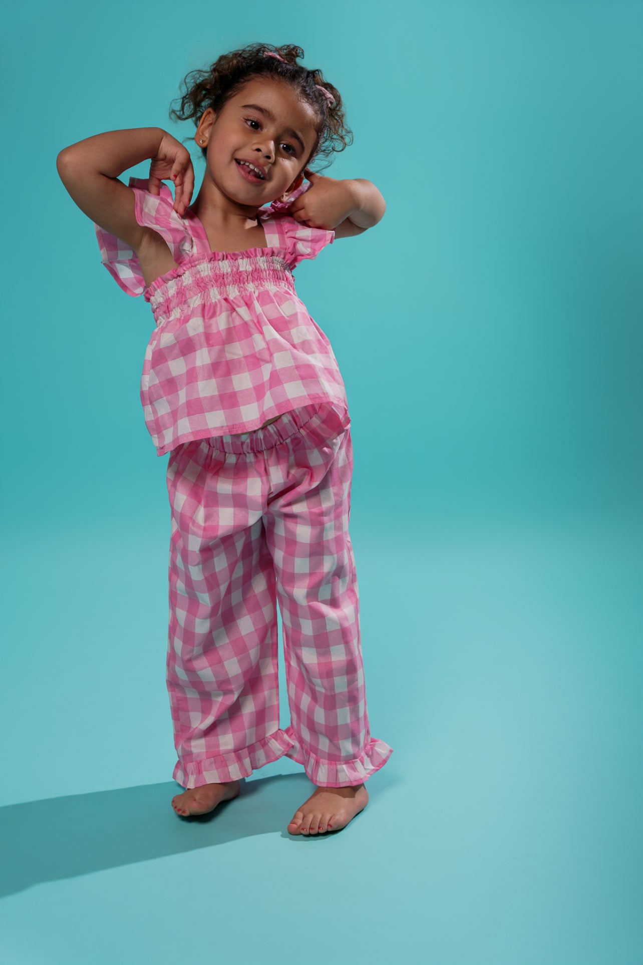 Kids Pink Picnic Pants