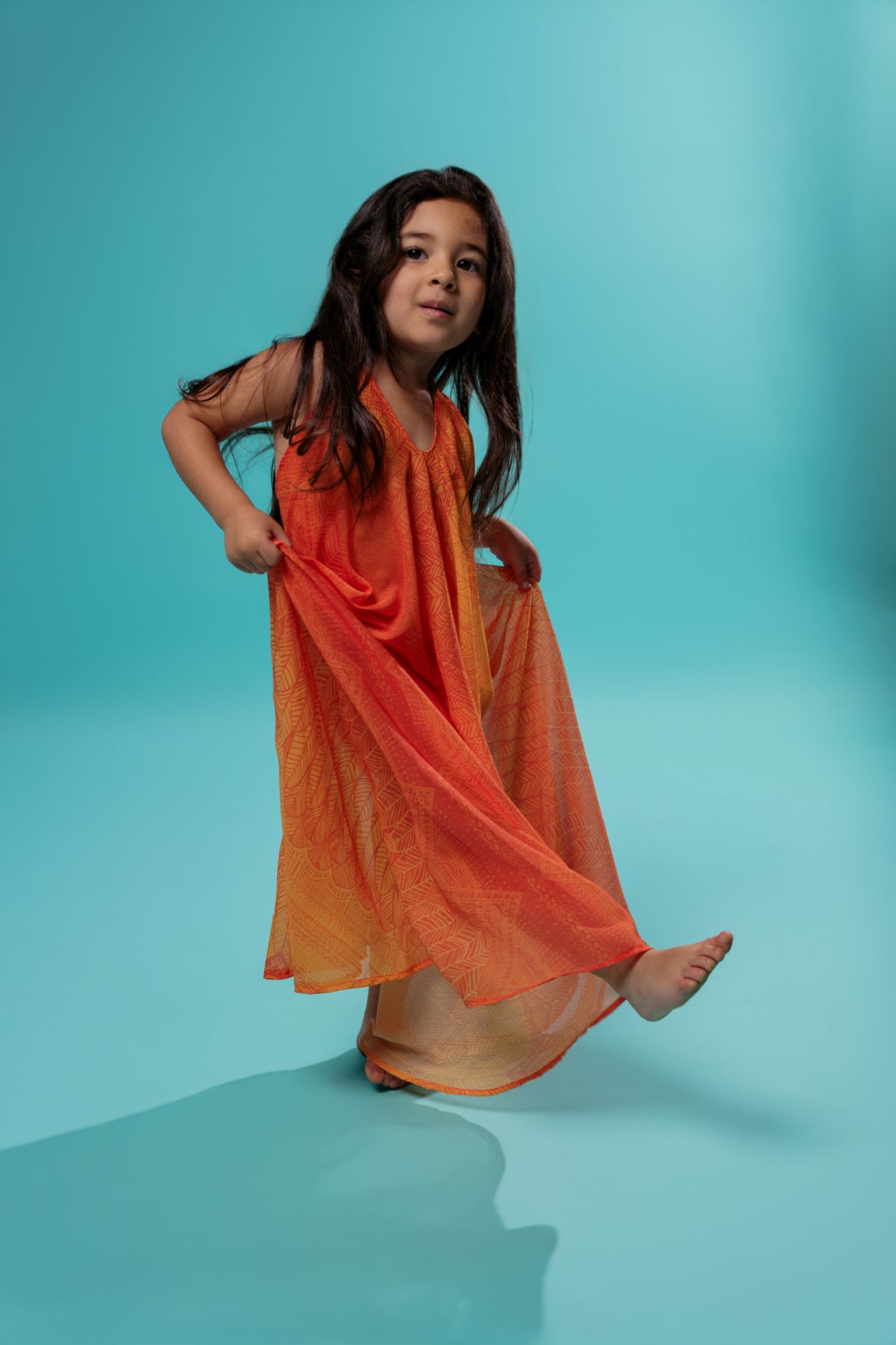 Kids Sunset Backless Dress