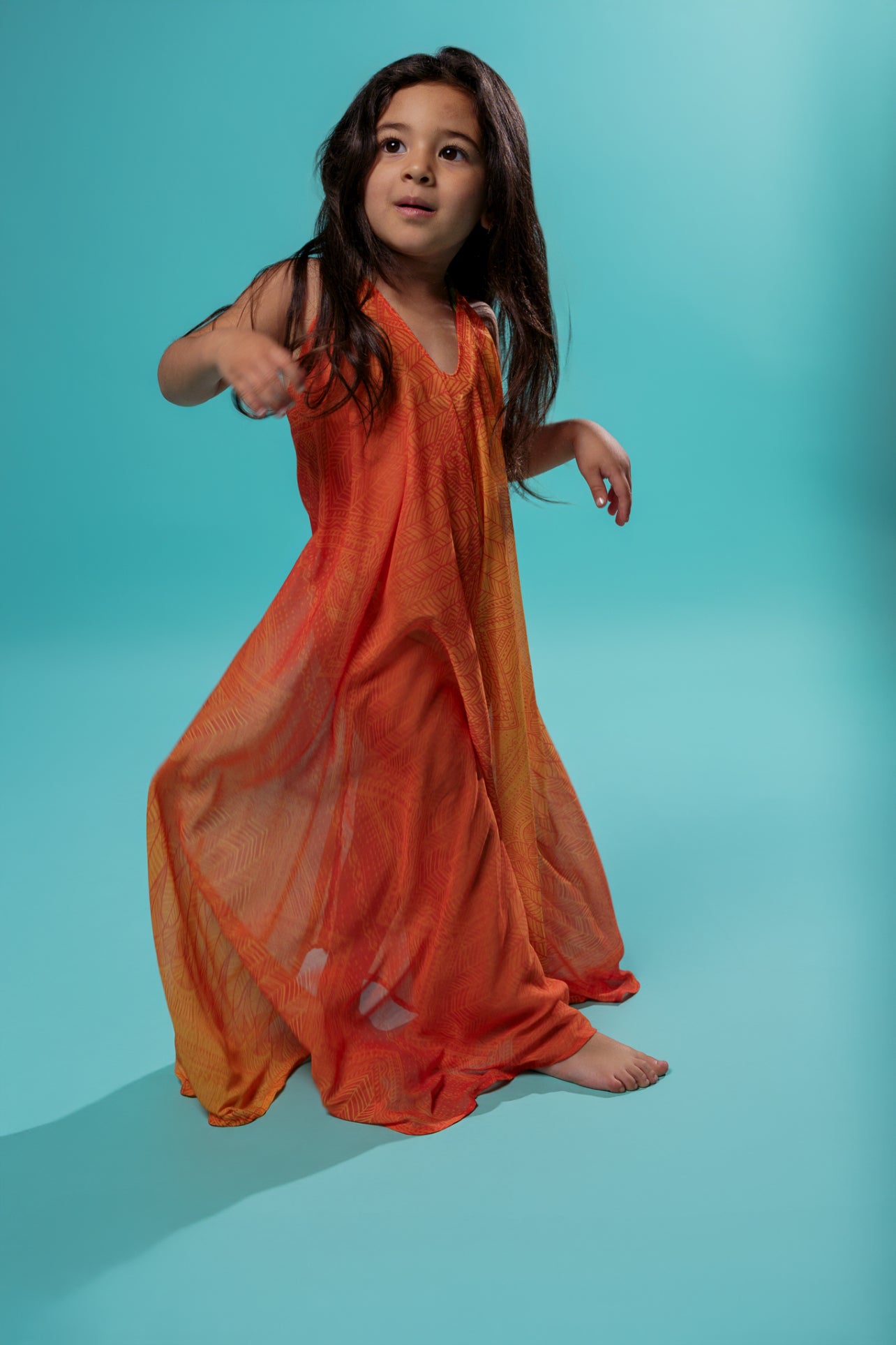 Kids Sunset Backless Dress