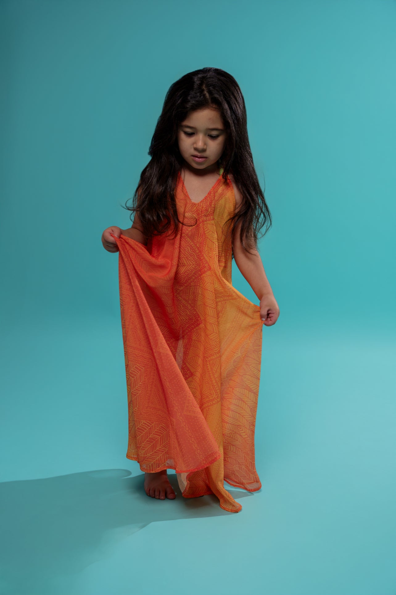 Kids Sunset Backless Dress