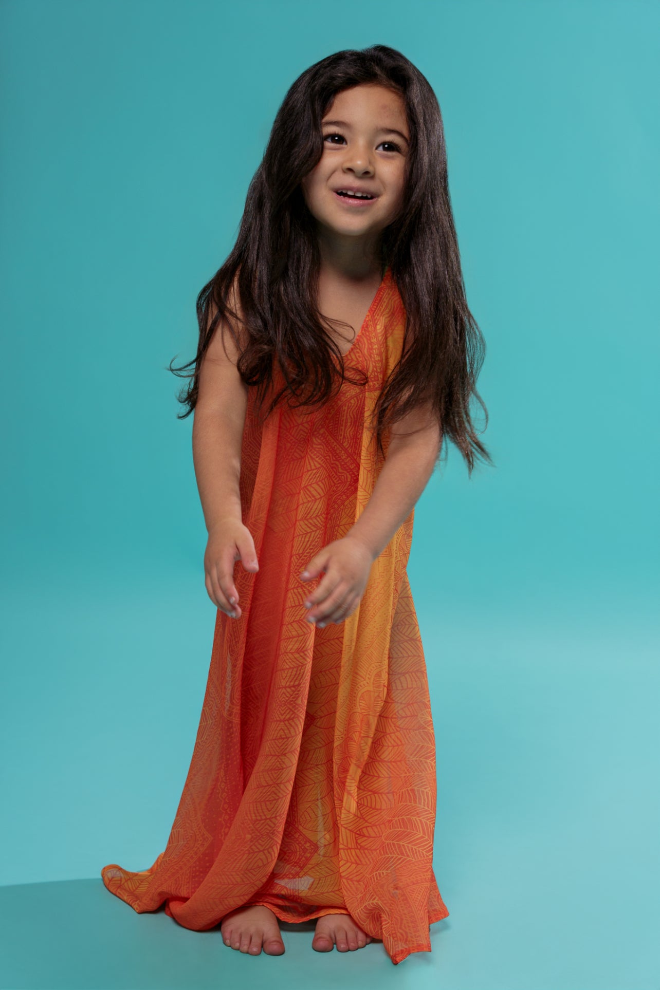 Kids Sunset Backless Dress