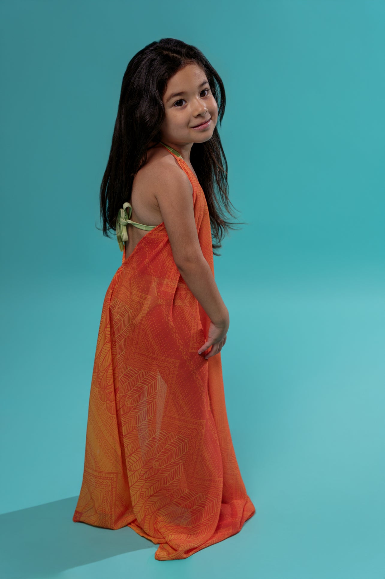 Kids Sunset Backless Dress