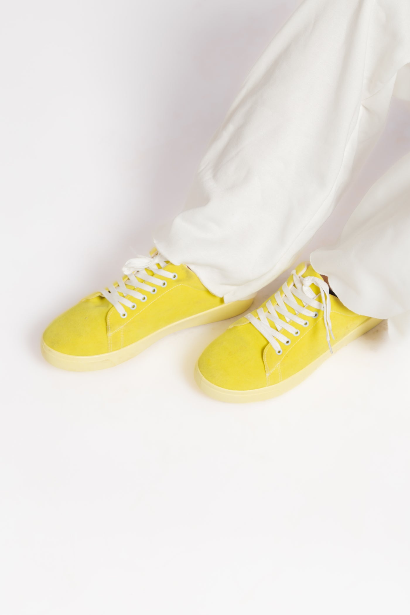 Yellow Run Flat Sneakers