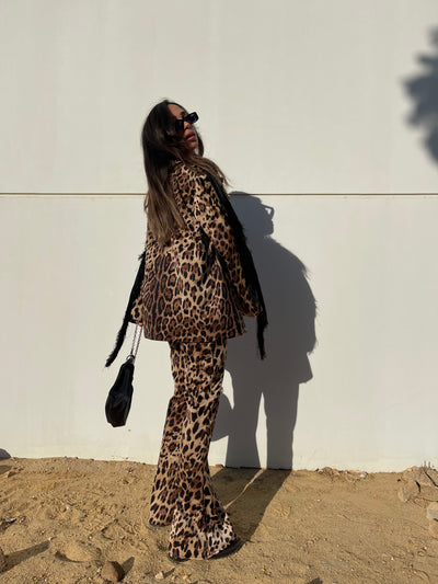 Leopard Fringes Blazer