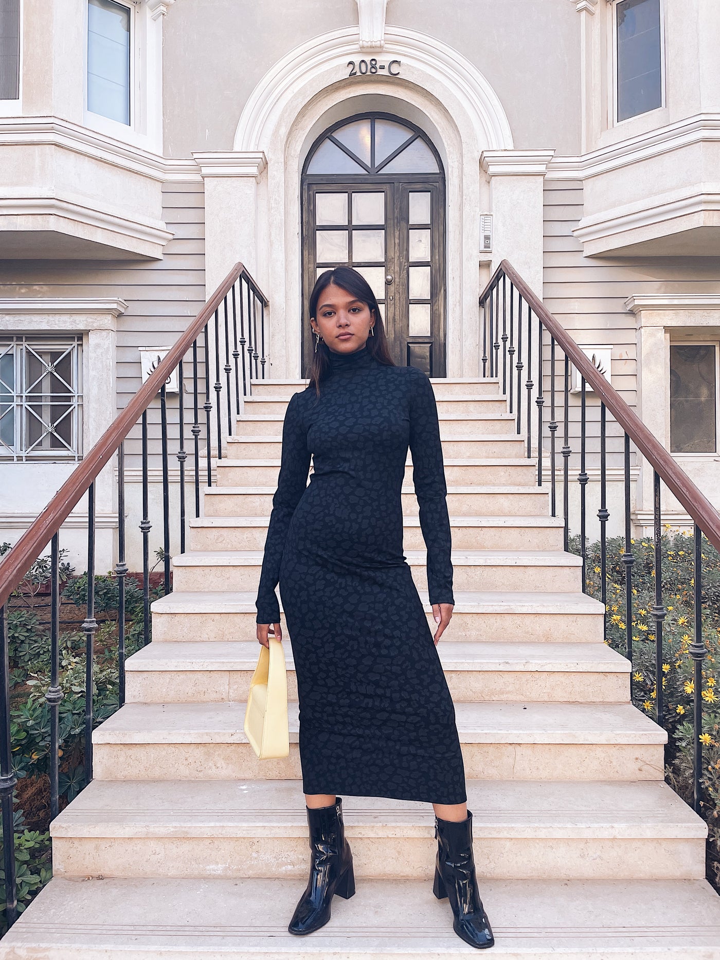 Grey Leopard Print Dress