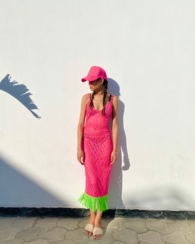 Pink Midi Coverup Dress